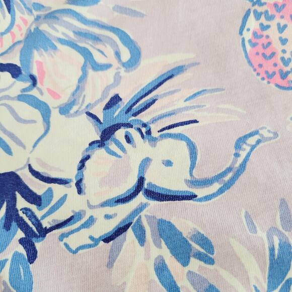 Lilly Pulitzer Dress Small Purple Margot Swing Floral Elephant Trunks In he Air - Picture 10 of 12